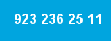 923 236 25 11 923 236 25 11